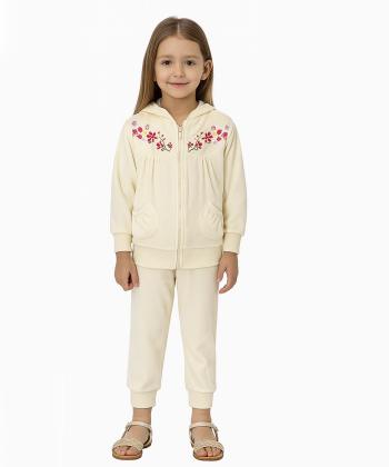 ست سویشرت و شلوار مخمل دخترانه آدمک مدل 2659003