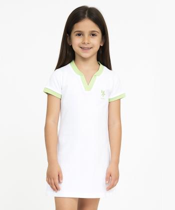 پیراهن آستین کوتاه دخترانه یو اس پولو کیدز مدل 6013B5