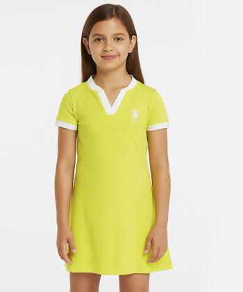 پیراهن آستین کوتاه دخترانه یو اس پولو کیدز مدل 6013B5