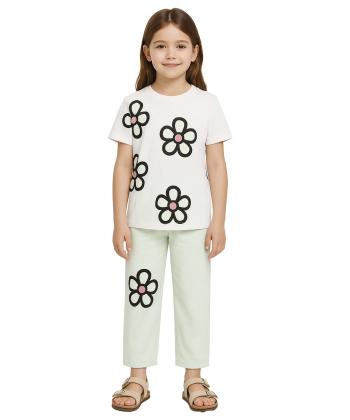 ست تیشرت و شلوار دخترانه مادر مدل Rebecca
