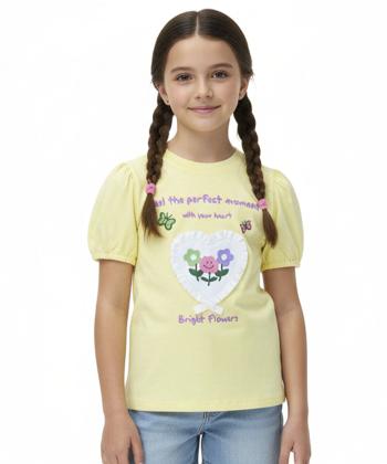 تیشرت آستین کوتاه دخترانه جین وست مدل 31673507