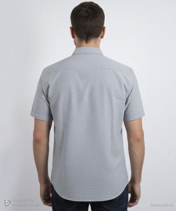 پيراهن آستين كوتاه مردانه برند پي لس كد 1404081