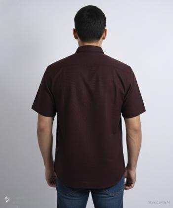 پيراهن آستين كوتاه مردانه برند پي لس كد 1404081