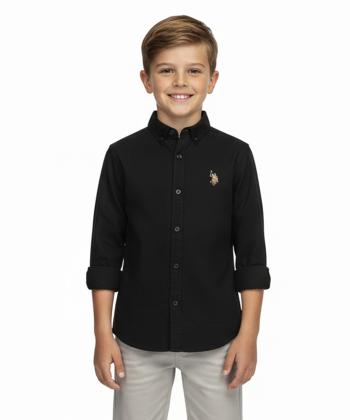 پیراهن آستین بلند پسرانه یو اس پولو کیدز مدل 3035B1