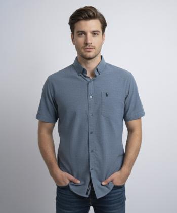 پيراهن آستين كوتاه مردانه برند پي لس كد 1404083