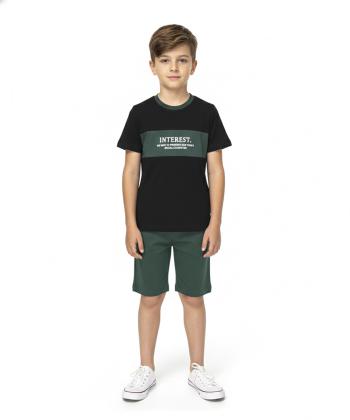 ست تیشرت و شلوارک نخی پسرانه مادر مدل Harry