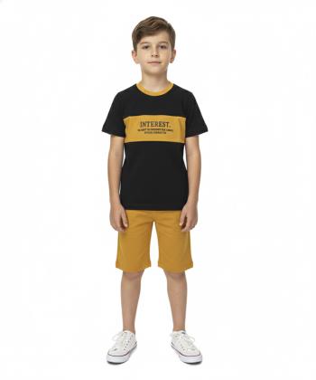 ست تیشرت و شلوارک نخی پسرانه مادر مدل Harry