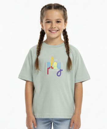 تیشرت آستین کوتاه دخترانه مرینو مدل 1697