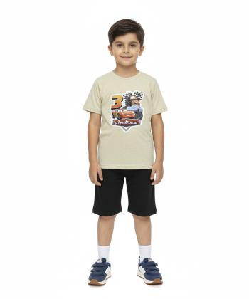 ست تیشرت و شلوارک نخی پسرانه نیل کوک مدل GHM3