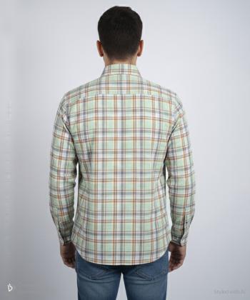 پیراهن آستین بلند چهارخانه مردانه برند پی لس کد 14040815