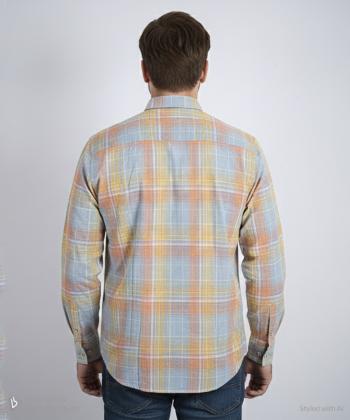 پیراهن آستین بلند چهارخانه مردانه برند پی لس کد 14040815