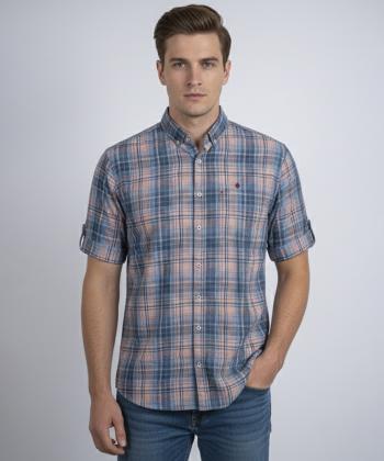 پيراهن آستين كوتاه مردانه برند پي لس كد 14040822