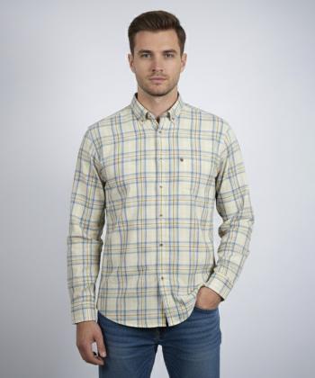 پیراهن آستین بلند چهارخانه مردانه برند پی لس کد 14040815