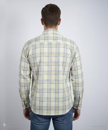 پیراهن آستین بلند چهارخانه مردانه برند پی لس کد 14040815