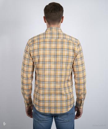 پیراهن آستین بلند چهارخانه مردانه برند پی لس کد 14040815