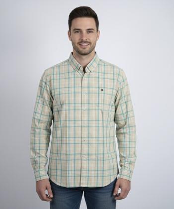 پیراهن آستین بلند چهارخانه مردانه برند پی لس کد 14040815