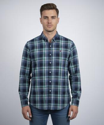 پیراهن آستین بلند چهارخانه مردانه برند پی لس کد 14040815