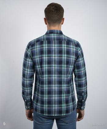 پیراهن آستین بلند چهارخانه مردانه برند پی لس کد 14040815