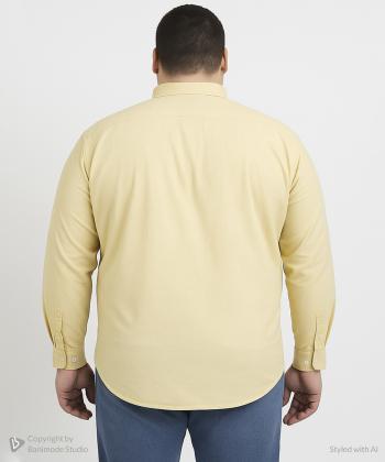 پیراهن آستین بلند مردانه سایز بزرگ برند پی لس کد AM4463