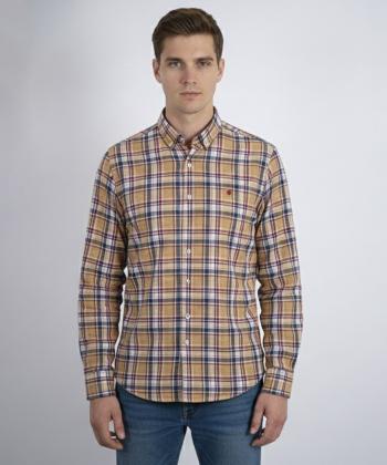 پیراهن آستین بلند چهارخانه مردانه برند پی لس کد 14040815