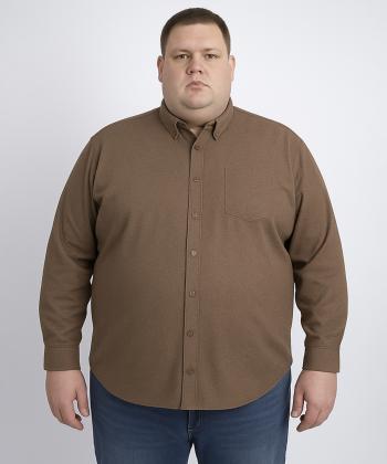 پيراهن آستين بلند مردانه سايز بزرگ برند پي لس كد AM4463