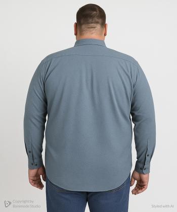 پیراهن آستین بلند مردانه سایز بزرگ برند پی لس کد AM4463