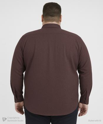 پیراهن آستین بلند مردانه سایز بزرگ برند پی لس کد AM4463