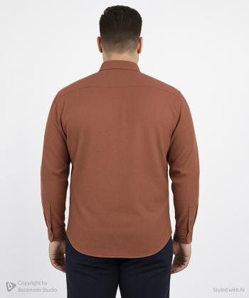 پیراهن آستین بلند مردانه سایز بزرگ برند پی لس کد AM4463