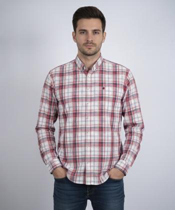 پیراهن آستین بلند چهارخانه مردانه برند پی لس کد 14040815