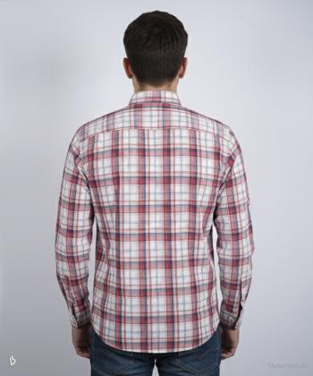 پیراهن آستین بلند چهارخانه مردانه برند پی لس کد 14040815