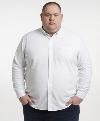 پيراهن آستين بلند مردانه سايز بزرگ برند پي لس كد AM4458