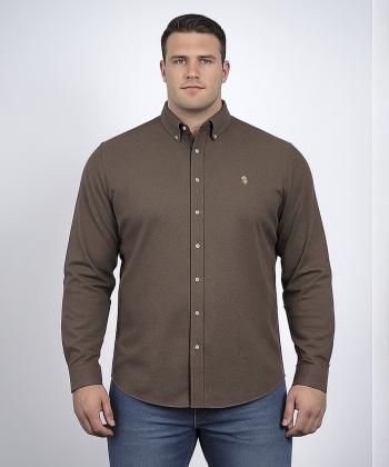 پیراهن آستین بلند مردانه سایز بزرگ برند پی لس کد AM4469