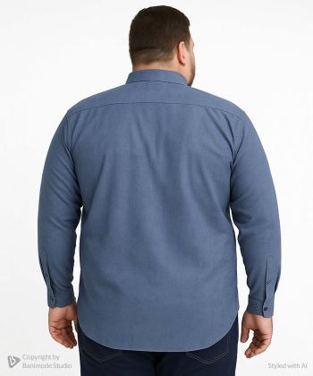 پيراهن آستين بلند مردانه سايز بزرگ برند پي لس كد AM4493