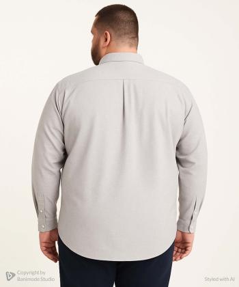 پيراهن آستين بلند مردانه سايز بزرگ برند پي لس كد AM4478