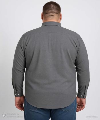 پيراهن آستين بلند مردانه سايز بزرگ برند پي لس كد AM4478