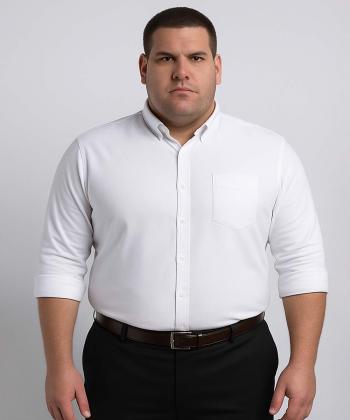 پيراهن آستين بلند مردانه سايز بزرگ برند پي لس كد AM4475