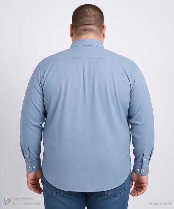 پيراهن آستين بلند مردانه سايز بزرگ برند پي لس كد AM4463