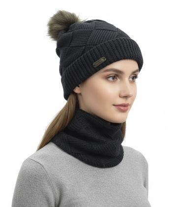 ست کلاه و شال گردن تارتن مدل 81233100203