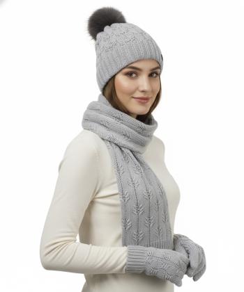 ست کلاه و شال گردن و دستکش تارتن مدل 81313112408