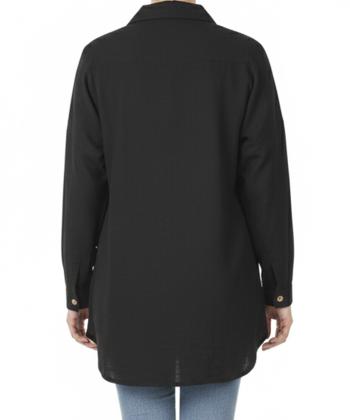 شومیز نخی آستین بلند زنانه شندی مدل 8184