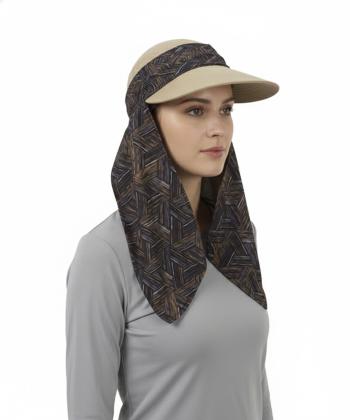 کلاه ساحلی زنانه تارتن مدل 41222304