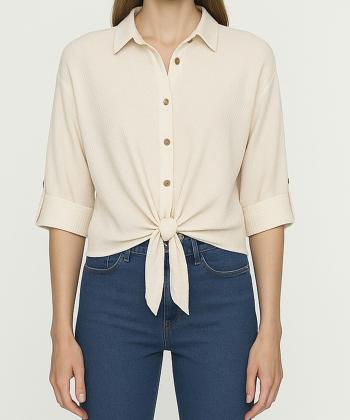 شومیز آستین کوتاه زنانه بوخی مدل P116