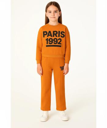 ست سویشرت و شلوار نخی دخترانه جی بی جو مدل 3143