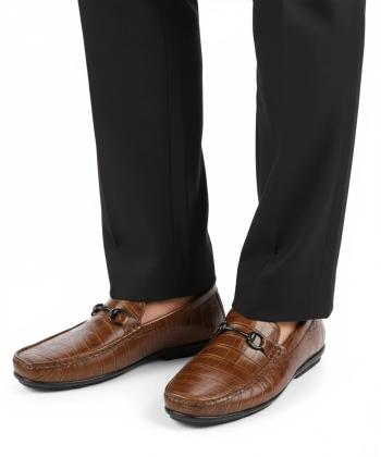 کفش کالج چرم طبیعی مردانه ایران طب مدل پارما