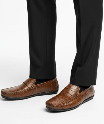 کفش کالج چرم طبیعی مردانه ایران طب مدل پارما