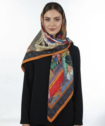 روسری ساتن قلم فلزی مدل Sc08140