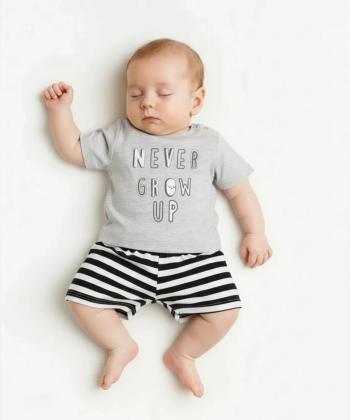 ست تیشرت و شلوارک نوزاد فیروز مدل 7108119