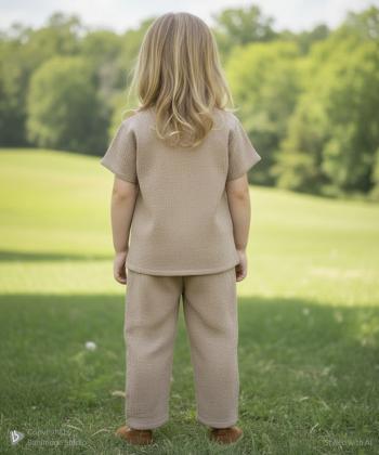 ست بلوز و شلوار بچگانه دوپود كد 10024