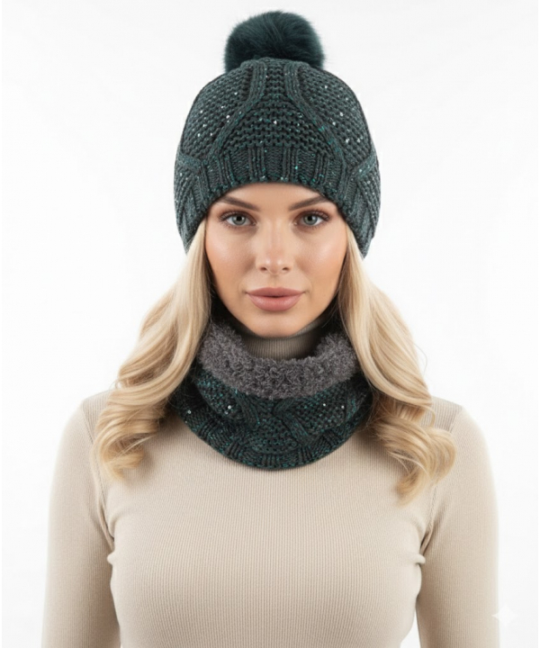 ست کلاه و شال گردن تارتن Tartan مدل 233100604