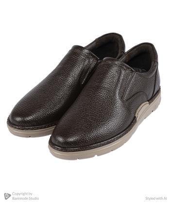 كفش مردانه چرم طبيعي مونو مدل J5536